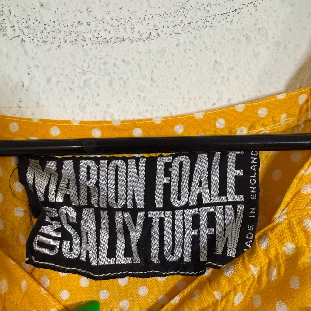 Marion foale and sally tuffin vintage orange polka dot ruffle blouse - Picture 2 of 4